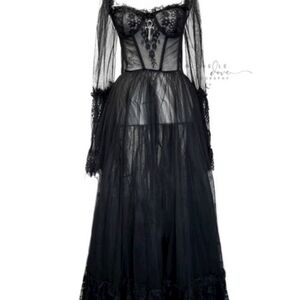 Widow Dance With Death Long Sleeve Dress